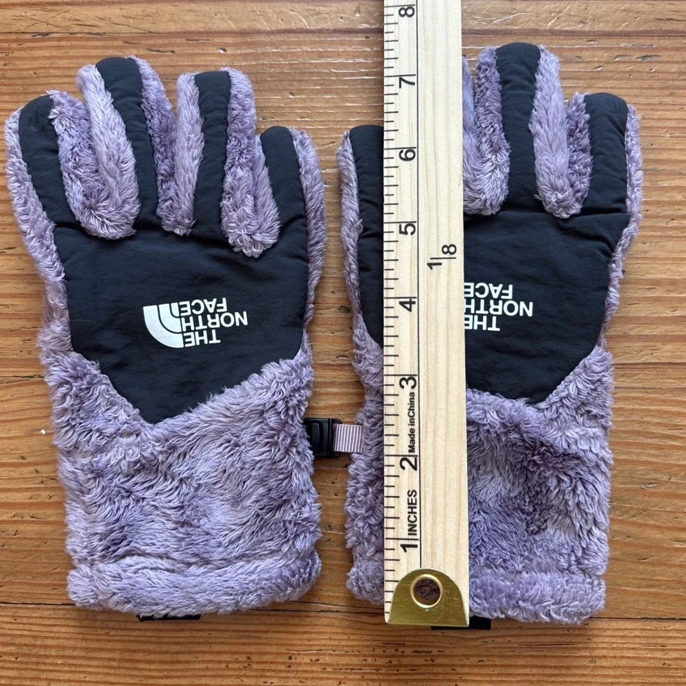 The North Face Osito‎ Etip Gloves Girls Purple Good Fleece Touchscreen SIZE S/P